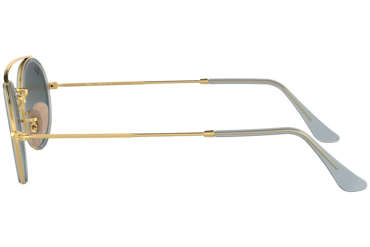 Ray-Ban Oval Double Bridge RB3847N 91233M 52mm – Gold Blue Gradient